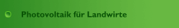 Photovoltaik für Landwirte